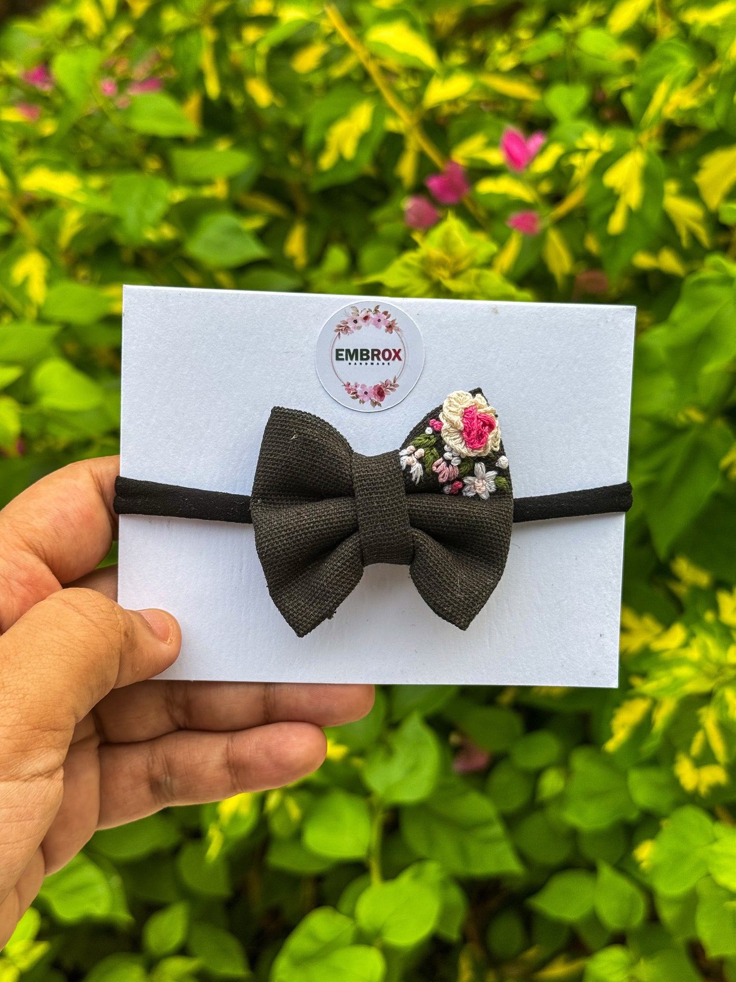 Noir Blossom Headband for 6-24 months old