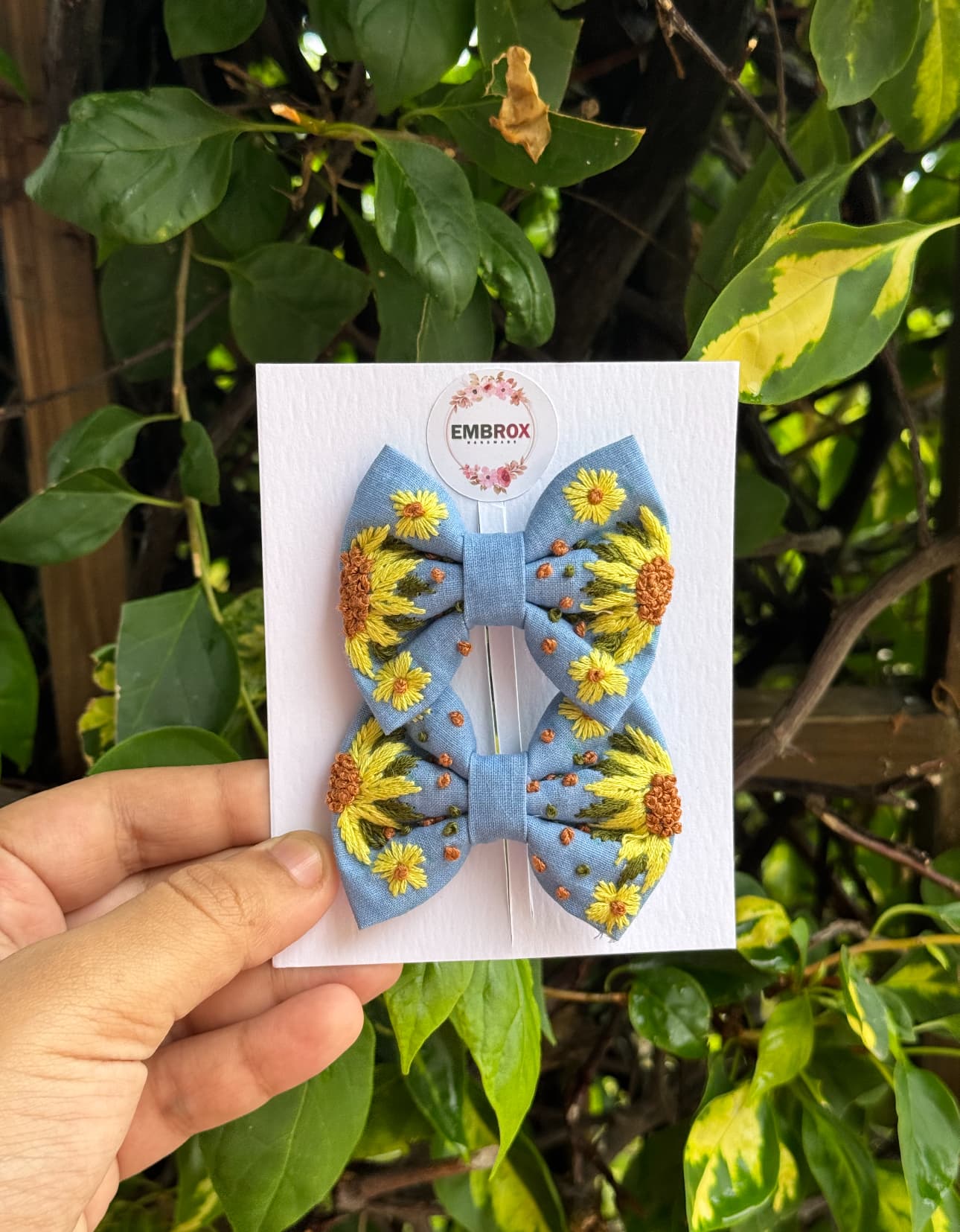 olden Sunflower Meadow" Hair Clips(pair)