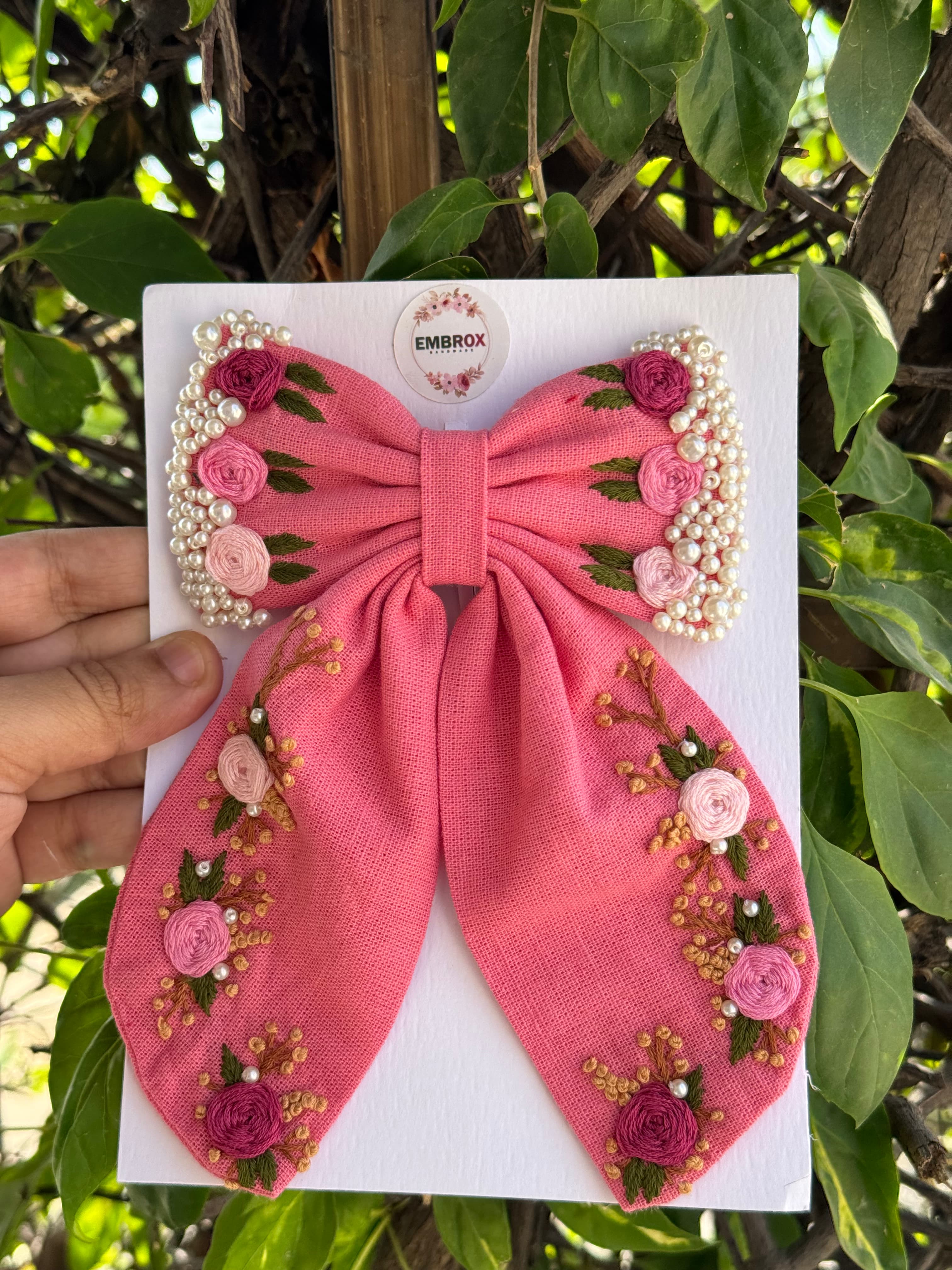 The Heirloom Blossom Linen Bow