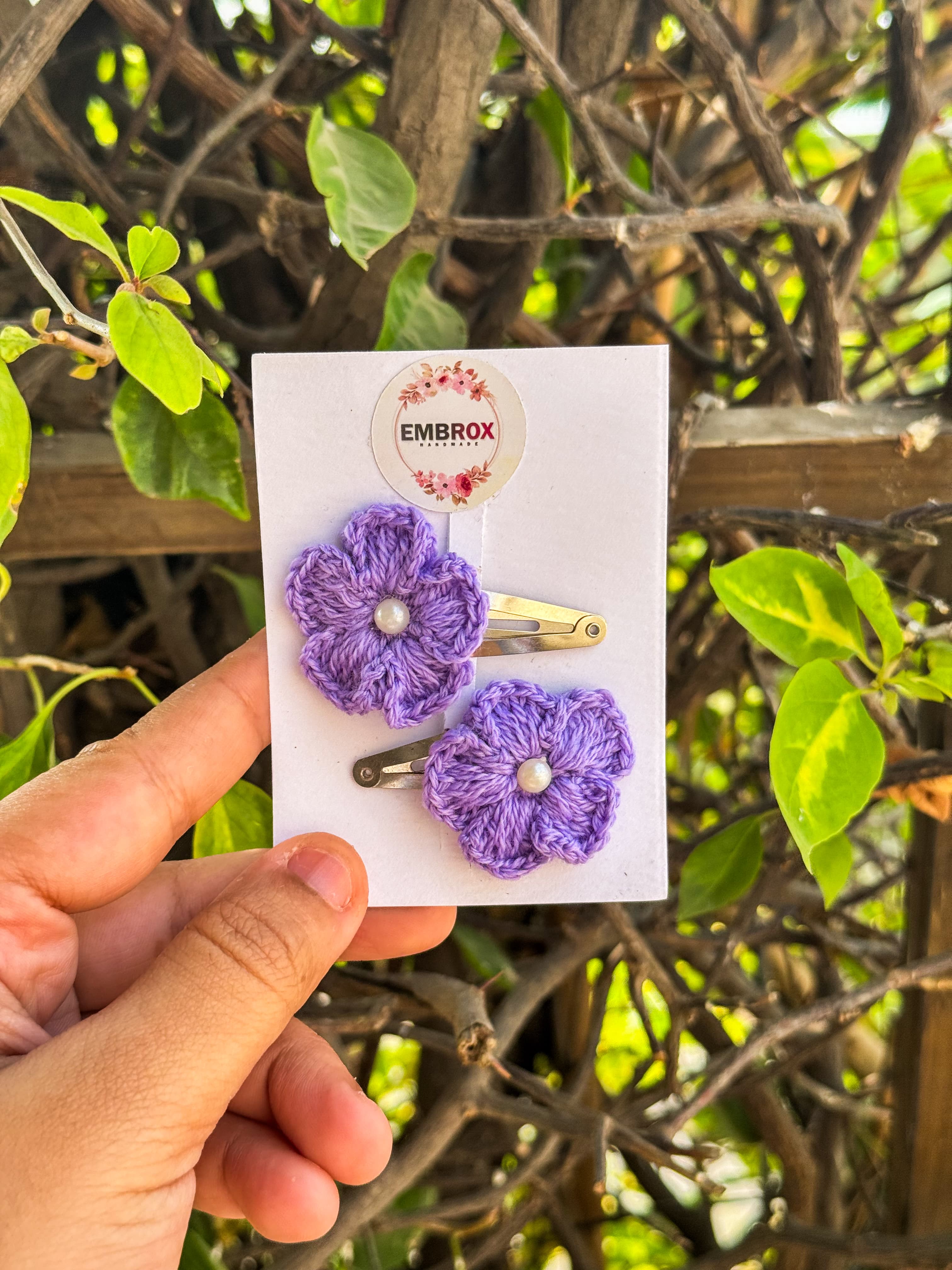 Crochet Lilac Spritz Hair pins