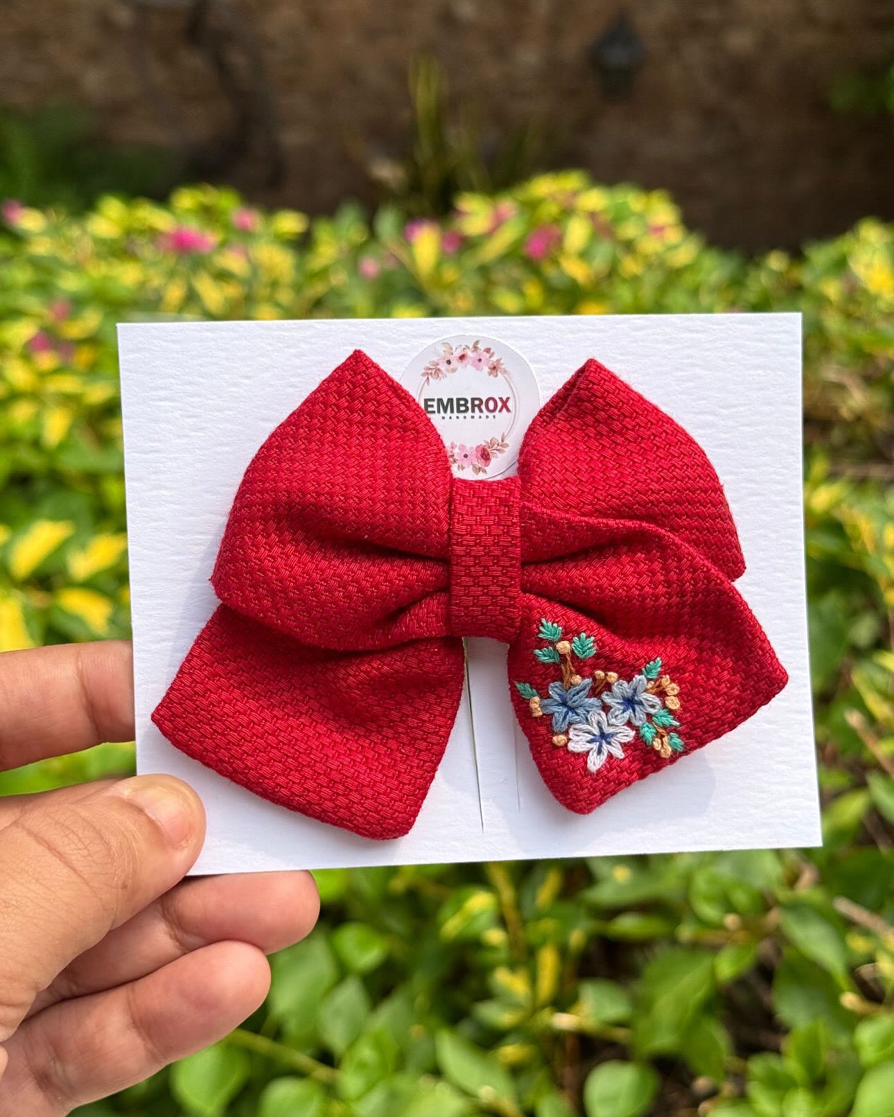 The "Crimson Meadow" mini Bow