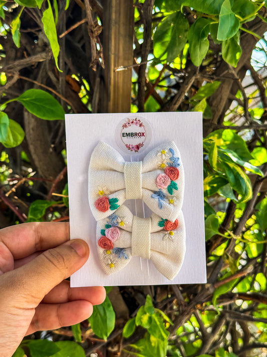 Cottagecore Floral Bows Set