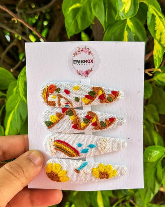 “Rainbow Petals Hair Pins” 🌈🌻
