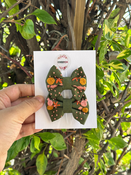 The Wildflower Duet mini hair bow(pair)