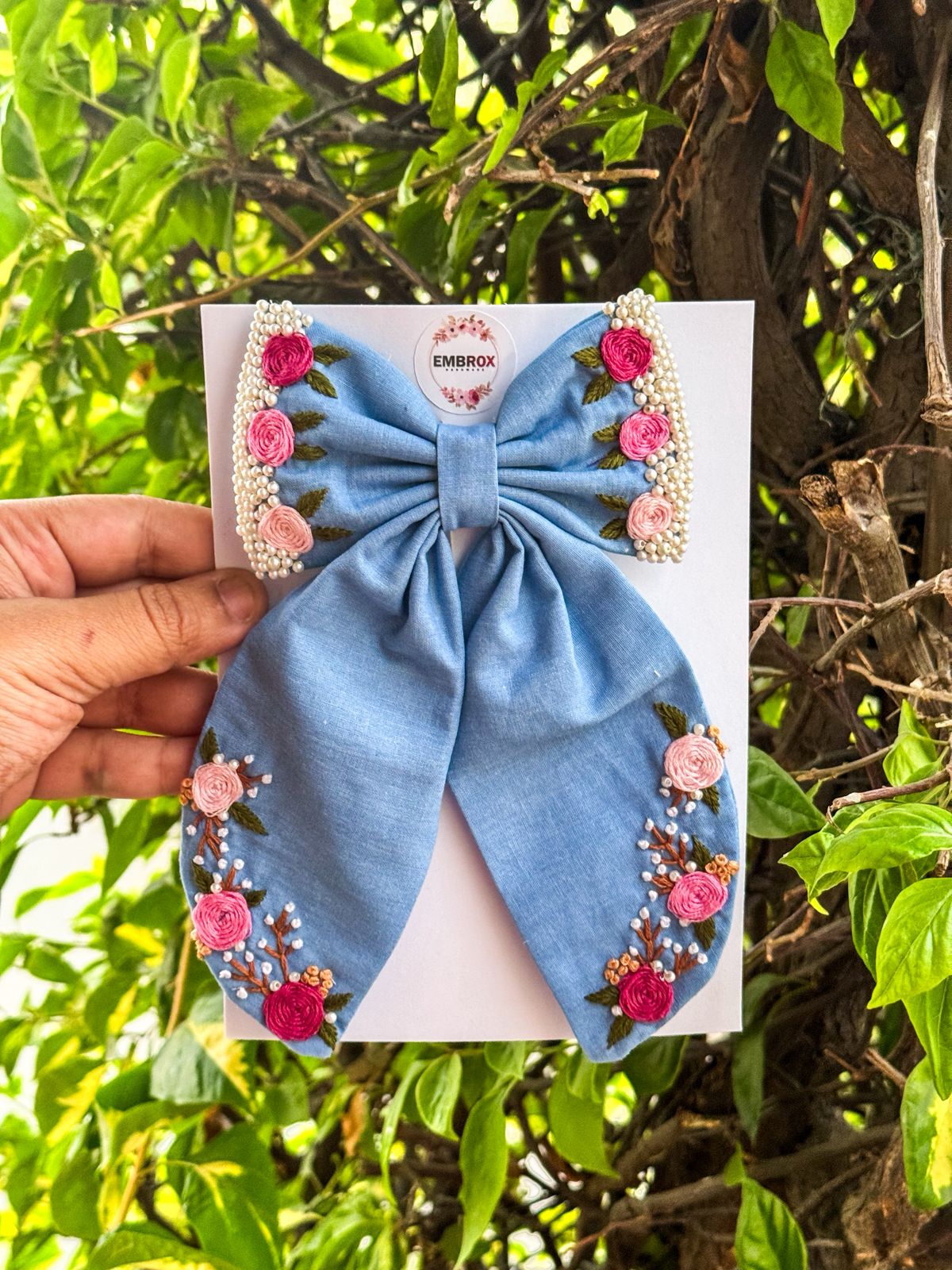 Indigo Bloom Barrette