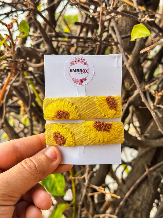 SunBloom Fabric Hair Pins