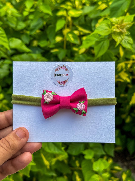 🌸 Rosy Bloom Mini Headband 🌸