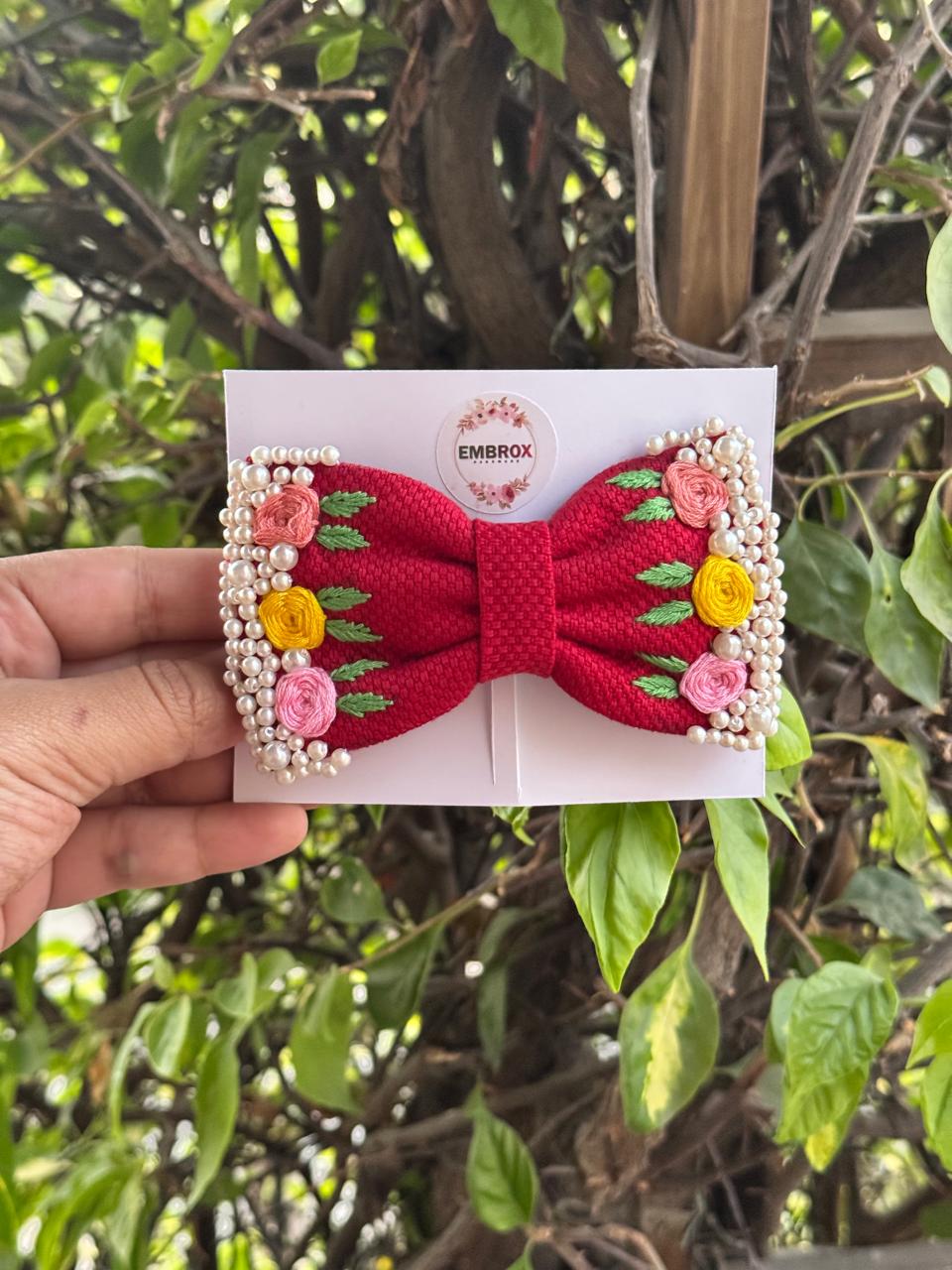 The Heirloom Rose hair bow