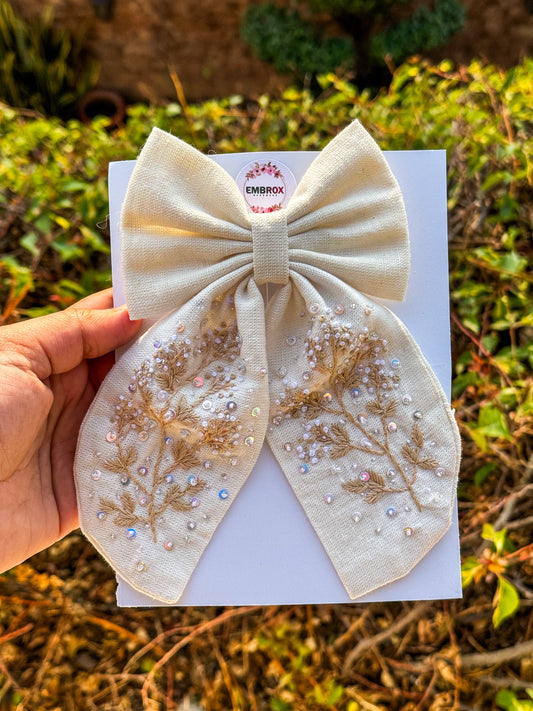 The "Vintage Willow"hair Bow