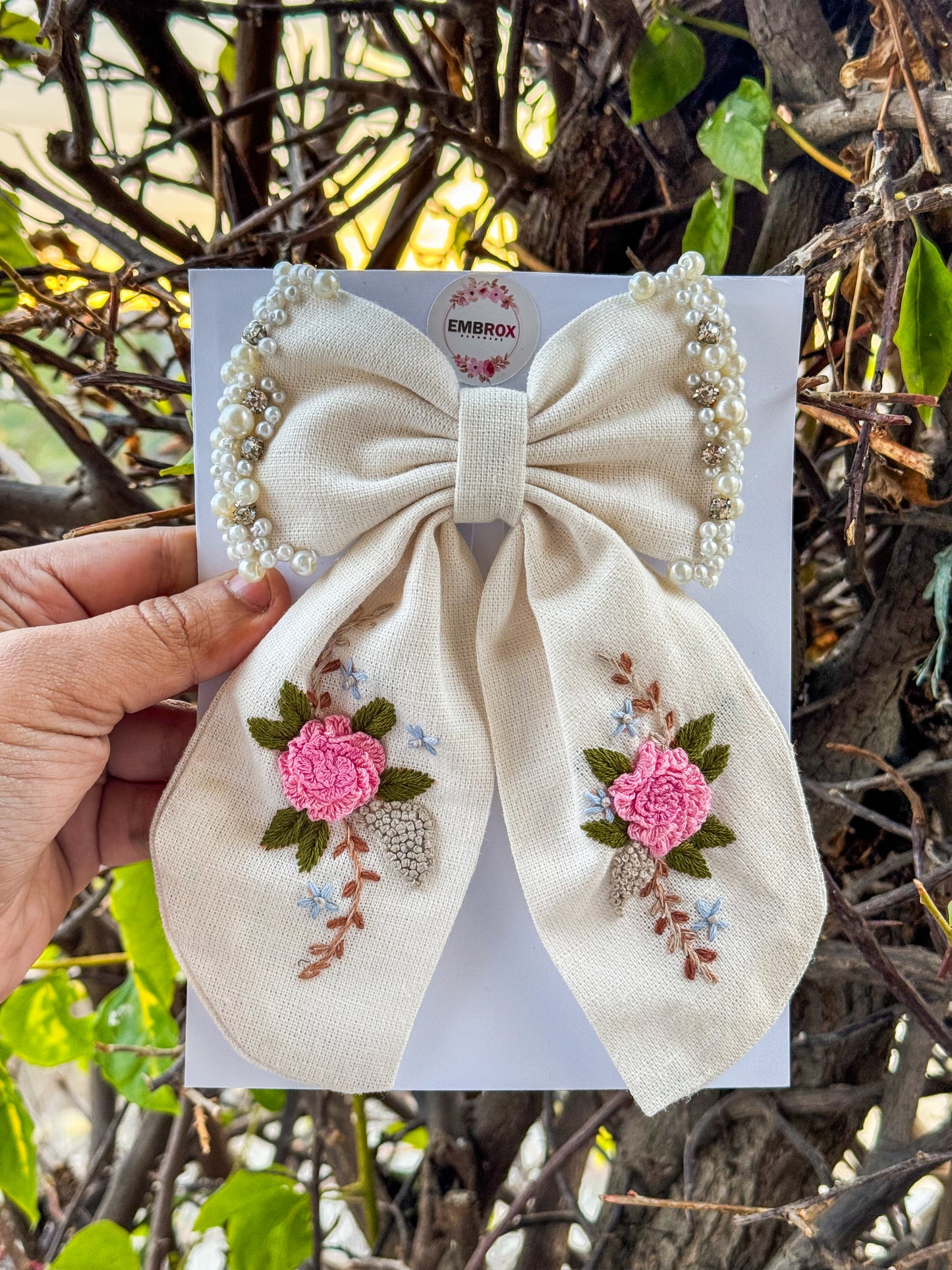 The "Pearl-Edge Primrose" Bow