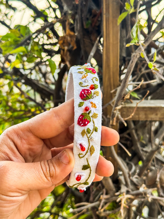 Wild Strawberry Fields hair band