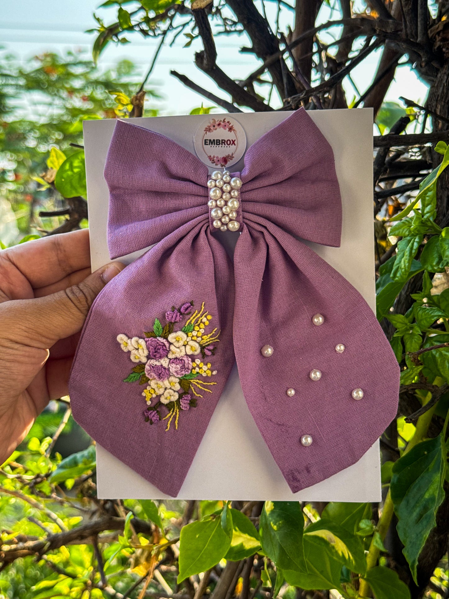 Lilac Bloom Statement Bow 💜