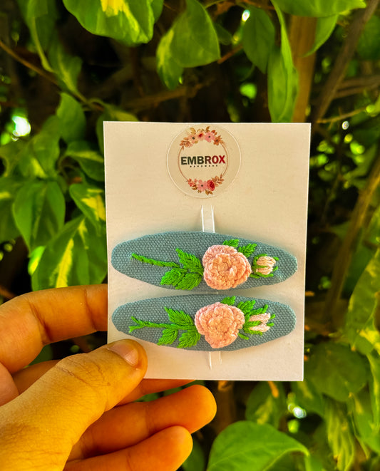 The Rosette Reverie Hair Pin Duo