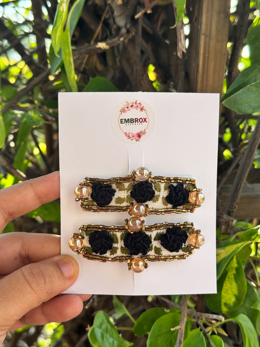 The Gilded Black Rose Clips